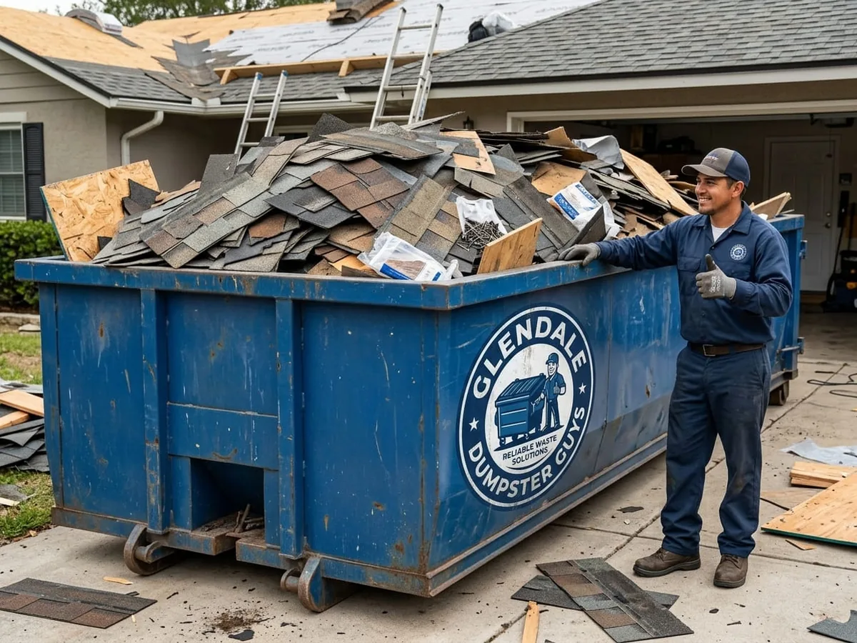 Roofing Dumpster Rental in Glendale, CA