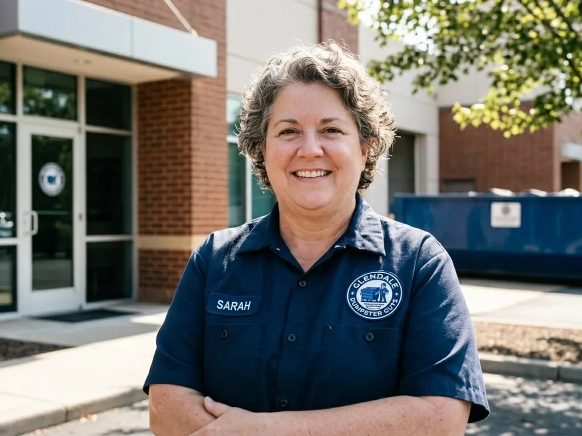 Sarah, Operations Manager at Glendale Dumpster Guys